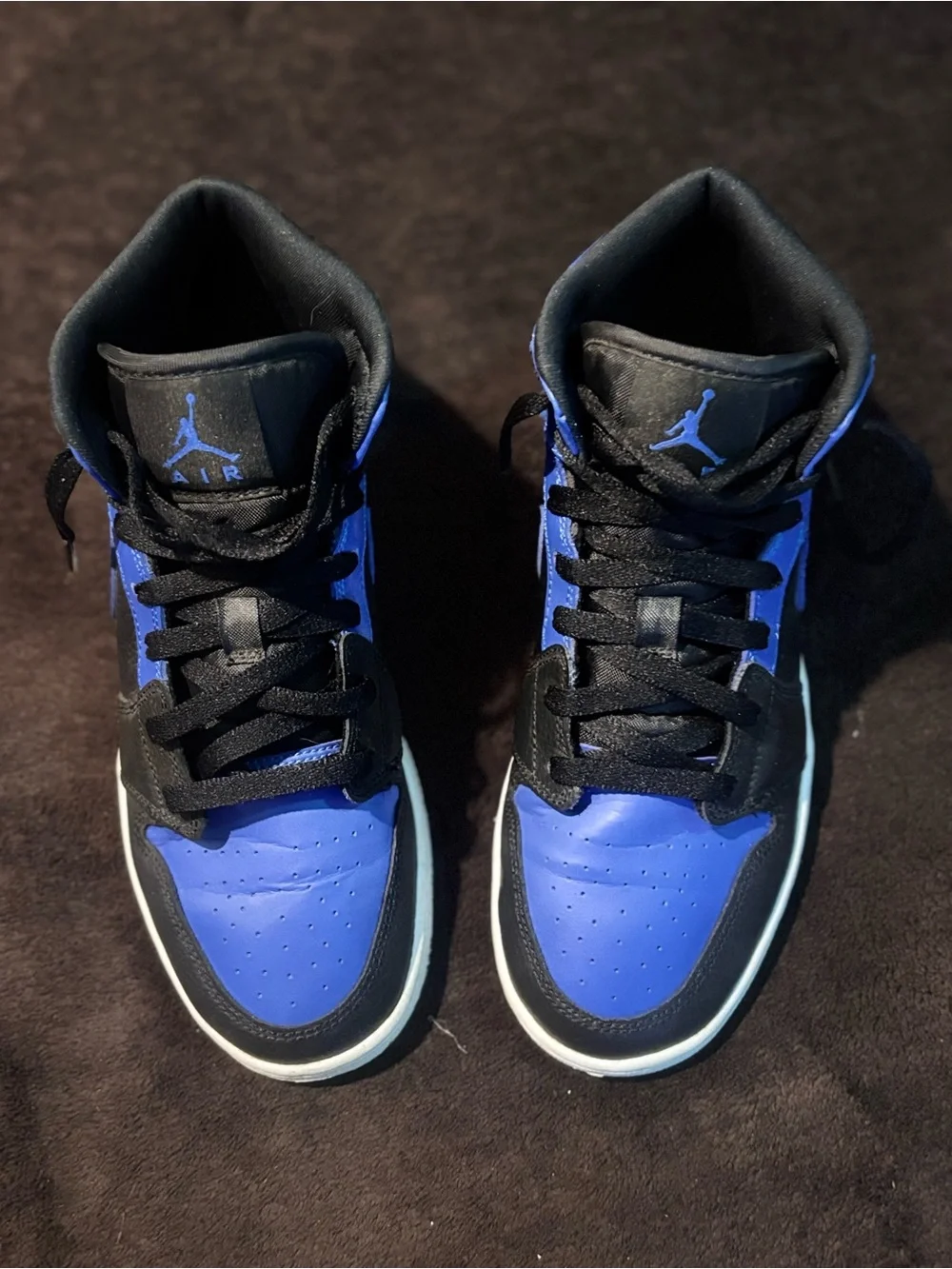 Jordan Men's Sneakers in Black & Royal Blue
